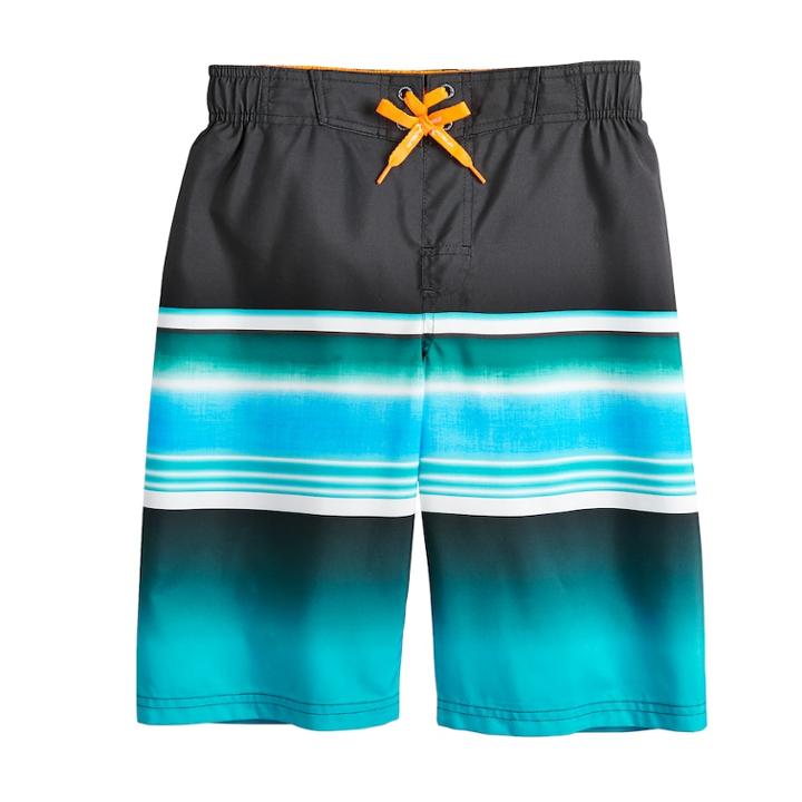 Boys 8-20 Zeroxposur Blue Lagoon Swim Trunks, Size: Large, Med Blue