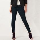 Women's Lc Lauren Conrad Super Skinny Midrise Jeans, Size: 2, Dark Blue