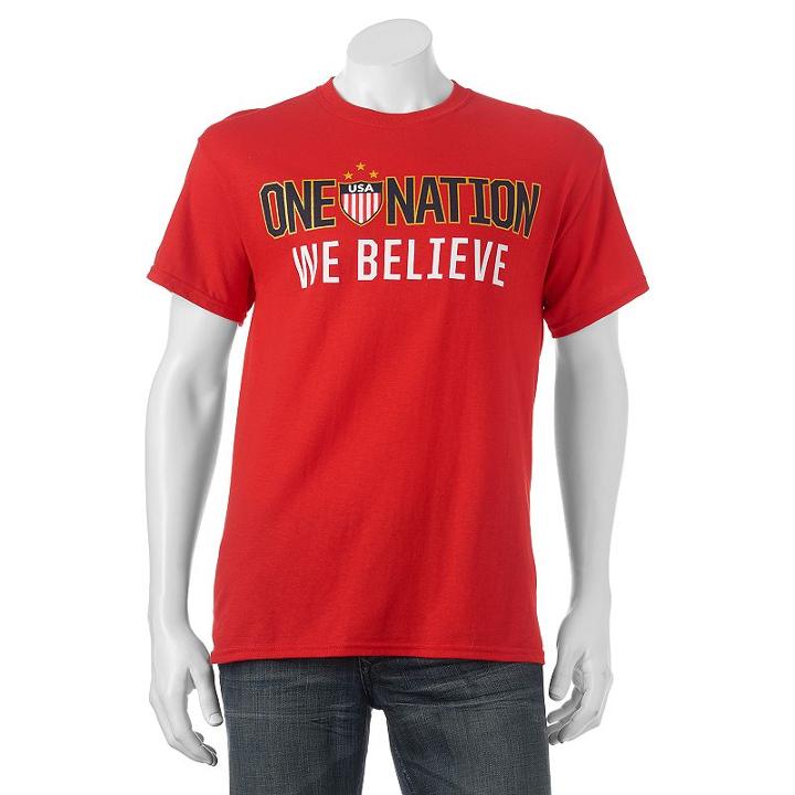 Men's One Nation We Believe Usa Tee, Size: Xl, Red