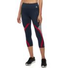 Women's Fila Sport&reg; Color Block Capri Leggings, Size: Large, Blue (navy)