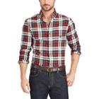 Big & Tall Chaps Regular-fit Plaid Flannel Performance Button-down Shirt, Men's, Size: 3xl Tall, White