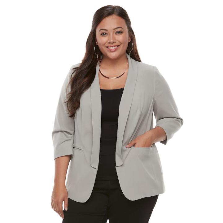 Plus Size Apt. 9&reg; Shawl Collar Blazer, Women's, Size: 3xl, Grey