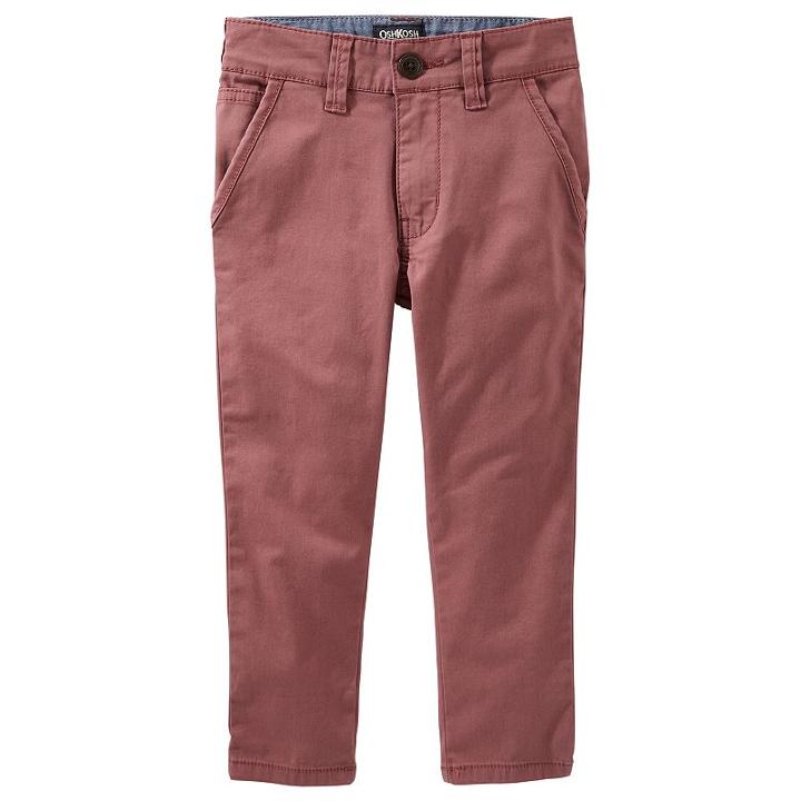 Boys 4-12 Oshkosh B'gosh Slim Chino Pants, Size: 7, Red