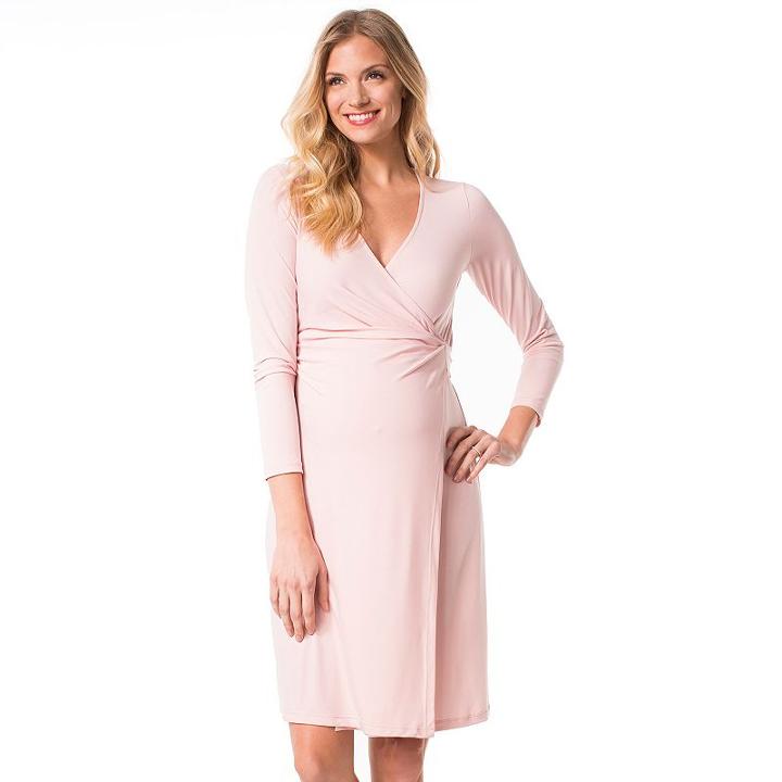 Maternity Pip & Vine By Rosie Pope Wrap Dress, Women's, Size: M-mat, Pink Other