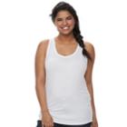 Juniors' Plus Size So&reg; Racerback Tank, Teens, Size: 3xl, White