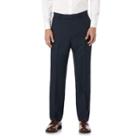 Men's Savane Active Flex Tailored-fit Stretch Flat-front Dress Pants, Size: 34x29, Blue Other