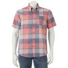 Men's Ocean Current Fuman Plaid Button-down Shirt, Size: Xl, Med Pink