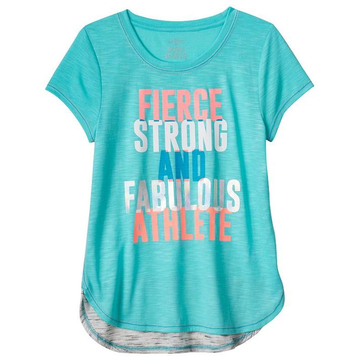 Plus Size So&reg; Blocked Droptail Dolman Tee, Girl's, Size: 12 1/2, Turquoise/blue (turq/aqua)
