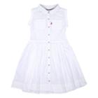 Girls 7-16 Levi's Rolled Sleeve Woven Dress, Girl's, Size: Xl, White