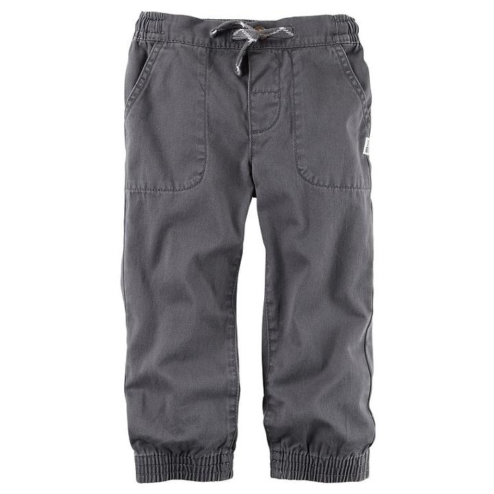 Boys 4-8 Carter's Gray Twill Utility Jogger Pants, Boy's, Size: 6, Grey