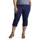 Plus Size Lee Carsen Relaxed Fit Twill Capris, Women's, Size: 18 - Regular, Dark Blue