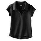 Girls 4-16 & Plus Size Chaps Short Sleeve Performance Polo Shirt, Girl's, Size: 8-10, Black