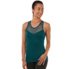 Women's Soybu Soiree Mesh Illusion Tank, Size: Large, Green