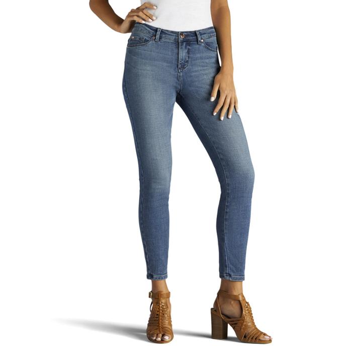 Women's Lee Anna Ankle Skinny Jeans, Size: 18 Avg/reg, Dark Blue