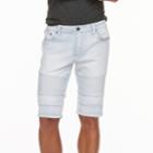 Men's Xray Slim-fit Washed Moto Stretch Denim Shorts, Size: 34, Light Blue