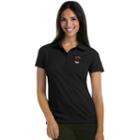 Women's Antigua Miami Heat Pique Xtra-lite Polo, Size: Medium, Black
