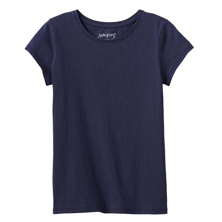 Girls 4-10 Jumping Beans&reg; Short-sleeved Solid Tee, Size: 6x, Blue