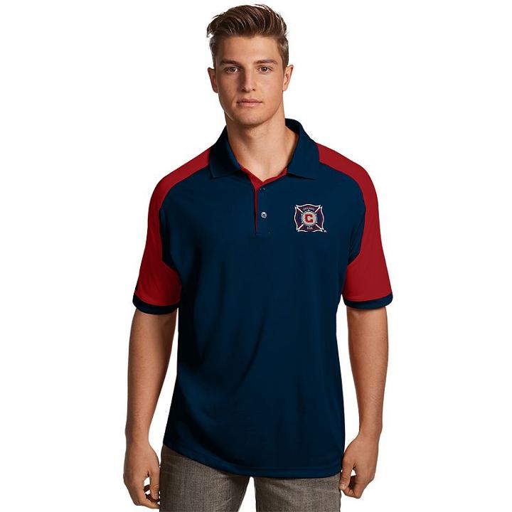 Men's Antigua Chicago Fire Century Polo, Size: Large, Blue (navy)