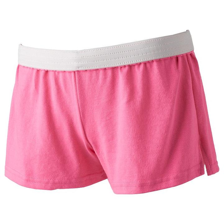 Juniors' Soffe Vented Fold-over Shorts, Girl's, Size: Xs, Brt Pink