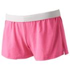 Juniors' Soffe Vented Fold-over Shorts, Girl's, Size: Xs, Brt Pink