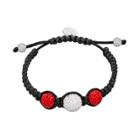 Georgia Bulldogs Crystal Ball & Sterling Silver Team Logo Slipknot Bracelet, Women's