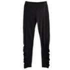 Girls 7-16 So&reg; Ruched Leggings, Size: 10, Black