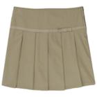 Girls 4-20 French Toast School Uniform Pleated Skort, Size: 6, Beig/green (beig/khaki)