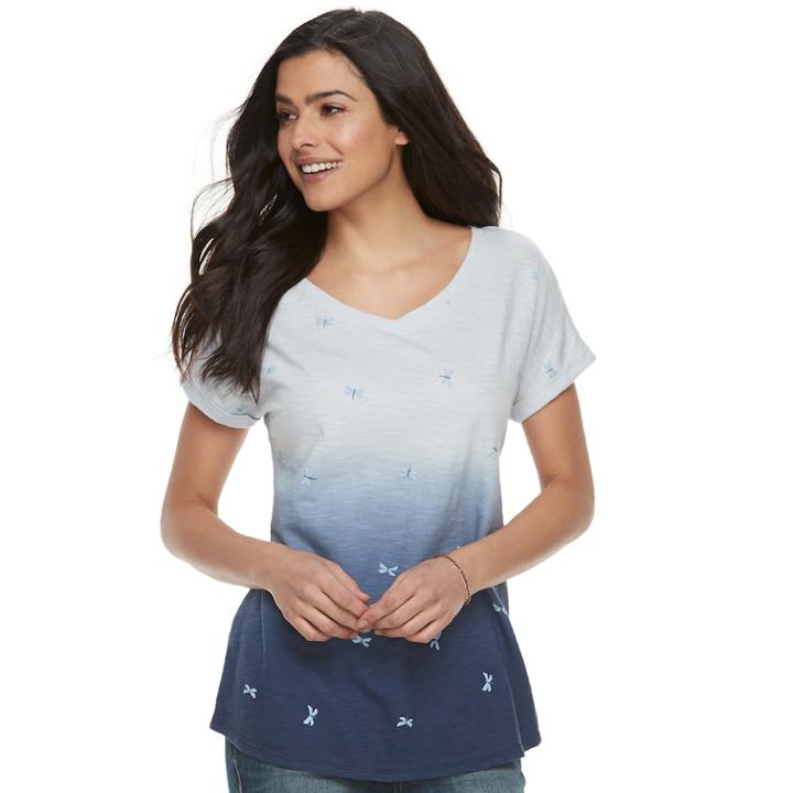 Women's Sonoma Goods For Life&trade; Dolman Tee, Size: Large, Dark Blue