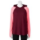 Juniors' So&reg; Knit Colorblock Hoodie, Girl's, Size: Xl, Dark Pink