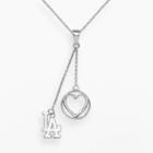 Logoart Los Angeles Dodgers Beloved Sterling Silver Linear Pendant, Women's, Size: 18, Grey
