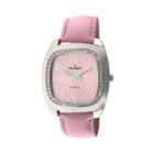 Peugeot Women's Crystal Leather Watch - 310pk, Pink