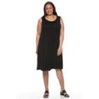 Plus Size Croft & Barrow&reg; Pintuck Fit & Flare Dress, Women's, Size: 2xl, Black