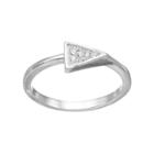 Lc Lauren Conrad Pave Triangle Ring, Women's, Size: 7.50, Silver