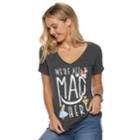 Disney's Alice In Wonderland Juniors' We're All Mad Here Tee, Teens, Size: Small, Grey