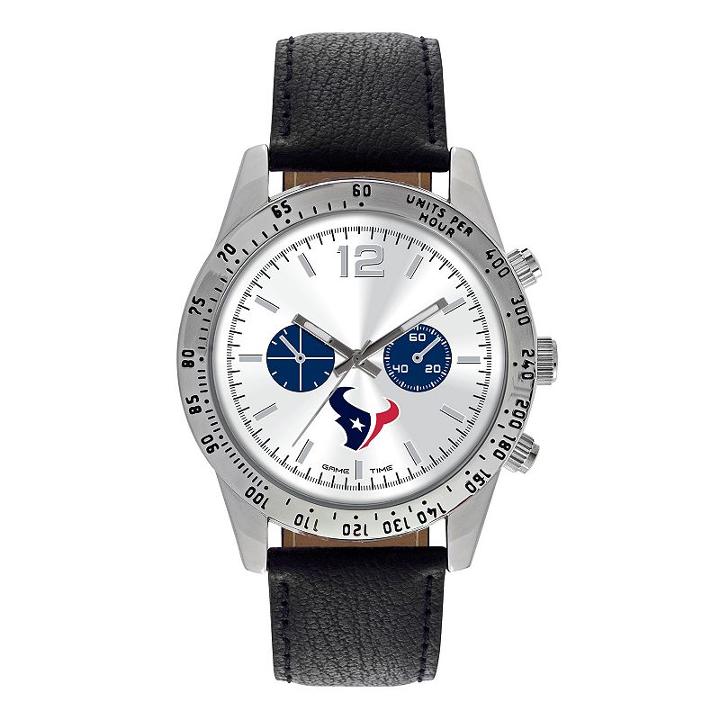 Men's Game Time Houston Texans Letterman Watch, Black