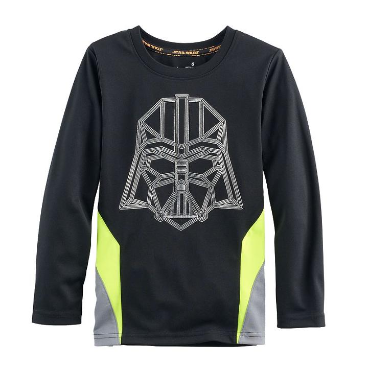 Boys 4-7x Star Wars A Collection For Kohl's Darth Vader Metallic Graphic Tee, Size: 4, Black