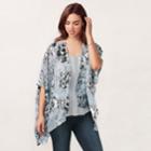 Women's Lc Lauren Conrad Romantic Floral Kimono, Light Blue