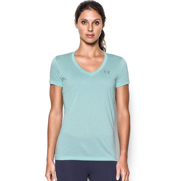 Women's Under Armour Tech Short Sleeve Tee, Size: Medium, Red Overfl