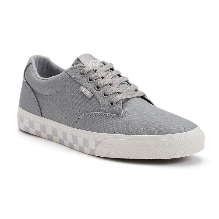 Vans Winston Check Men's Skate Shoes, Size: Medium (8.5), Med Grey