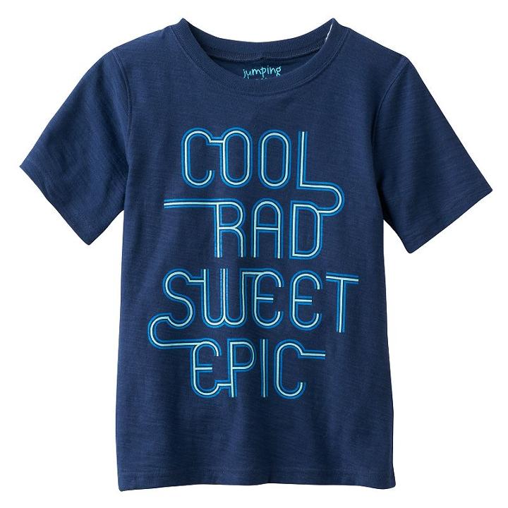 Boys 4-10 Jumping Beans&reg; Short Sleeve Slubbed Graphic Tee, Boy's, Size: 8, Dark Blue