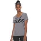 Women's Nike Dry Training Graphic T-shirt, Size: Small, Med Grey