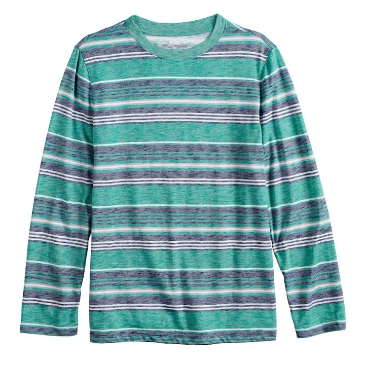 Boys 8-20 & Husky Urban Pipeline&reg; Striped Ultimate Tee, Size: Xl, Dark Blue