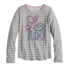 Girls 7-16 & Plus Size So&reg; Long Sleeve Graphic Tee, Size: 12, Light Grey