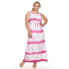 Plus Size Design 365 Tie-dye Maxi Dress, Women's, Size: 1xl, Purple Oth
