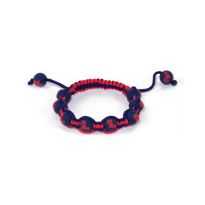 Ole Miss Rebels Bead Bracelet, Girl's, Multicolor
