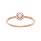 Lc Lauren Conrad 10k Rose Gold Morganite & Diamond Accent Halo Ring, Women's, Size: 7, Pink