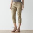 Women's Sonoma Goods For Life&trade; Utility Capris, Size: 16, Beig/green (beig/khaki)
