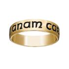 18k Gold Over Silver Mo Anam Cara Wedding Band, Adult Unisex, Size: 6, Yellow
