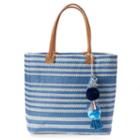 Sonoma Goods For Life&trade; Striped Seagrass Tote, Women's, Blue