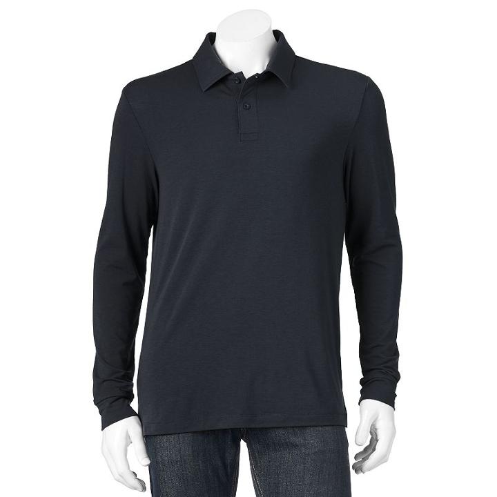 Men's Heat Keep Classic-fit Performance Polo, Size: Large, Blue Other
